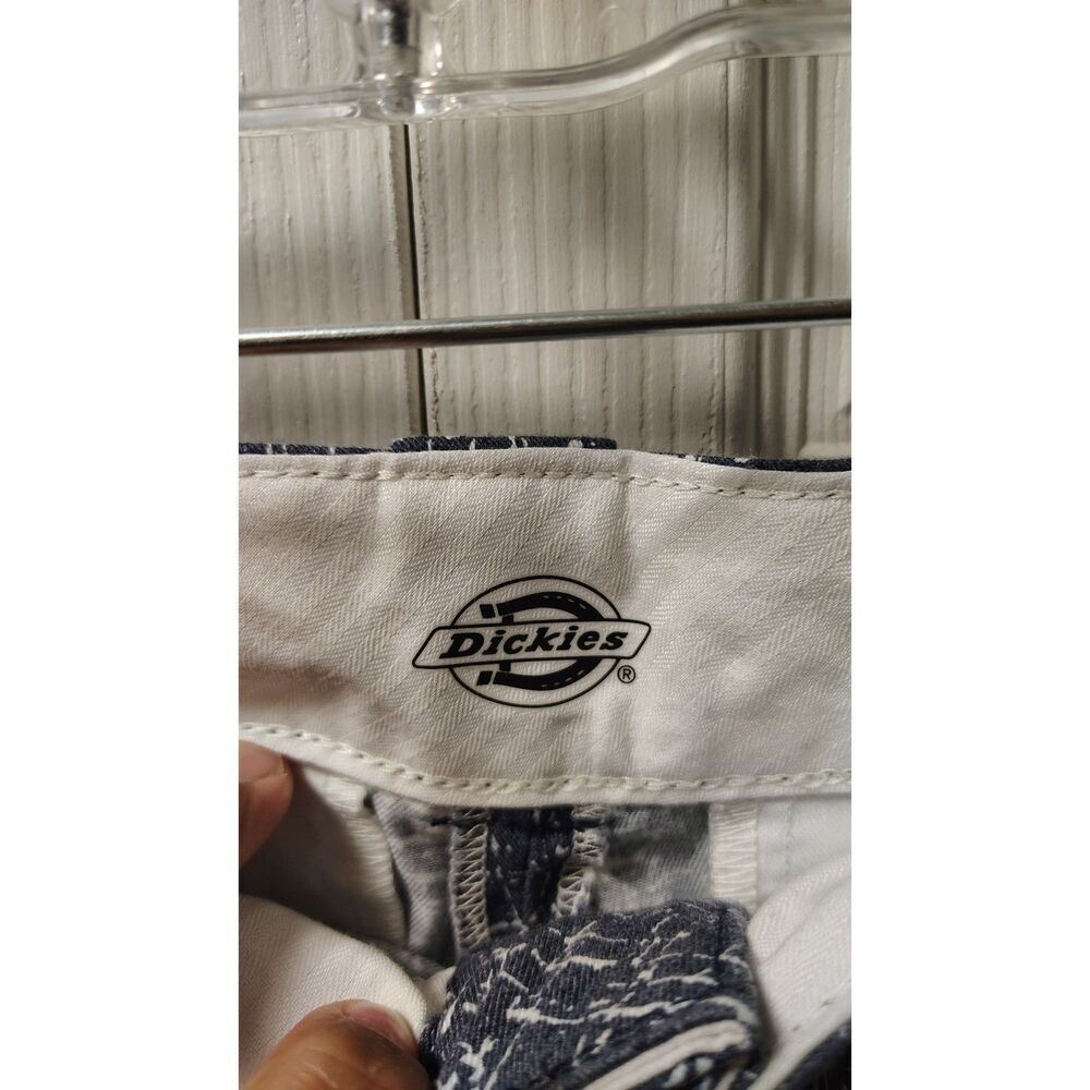 NWT Dickies Women's Size 6R‎ Blue White Design Wide Leg Jeans - Picture 6 of 7